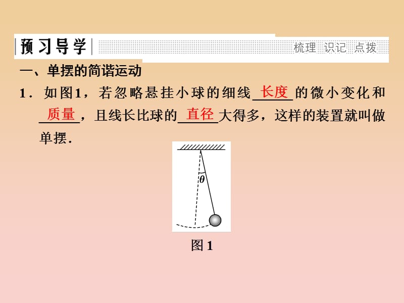 2017-2018学年高中物理 第一章 机械振动 第2讲 单摆课件 教科版选修3-4.ppt_第3页