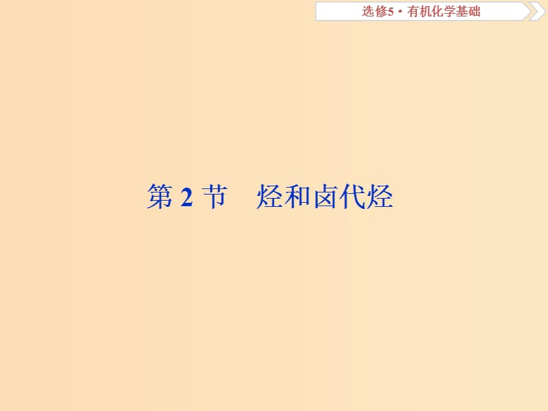 2019版高考化学总复习鸭部分有机化学基础第2节烃和卤代烃课件新人教版.ppt_第1页