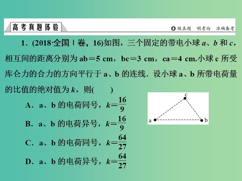 2019版高考物理二轮复习 专题一 力与运动 第1讲 力与共点力的平衡课件.ppt_第3页