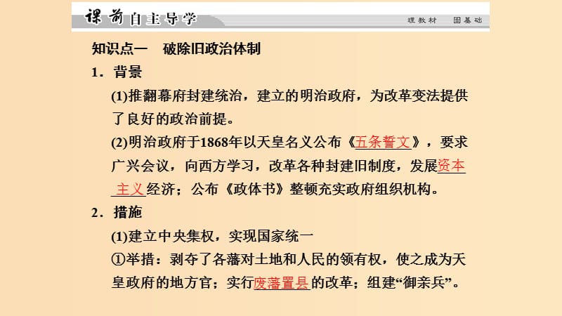 2018-2019学年高中历史专题八明治维新8-2明治维新的举措课件人民版选修.ppt_第2页