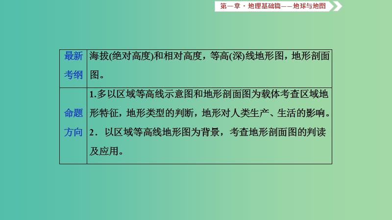 2019届高考地理一轮复习 第二讲 等高线地形图课件 新人教版.ppt_第2页