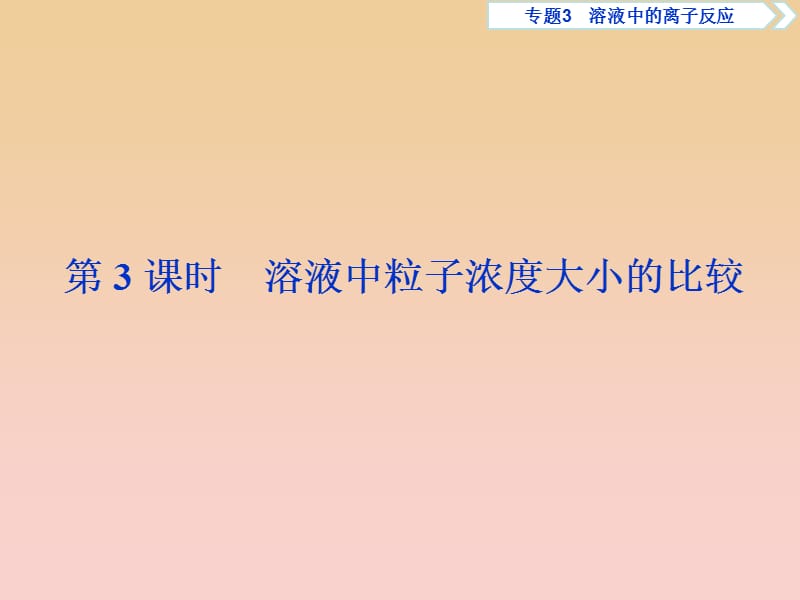 2018-2019学年高中化学 专题3 溶液中的离子反应 第三单元 盐类的水解 第3课时 溶液中粒子浓度大小的比较课件 苏教版选修4.ppt_第1页