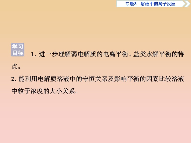 2018-2019学年高中化学 专题3 溶液中的离子反应 第三单元 盐类的水解 第3课时 溶液中粒子浓度大小的比较课件 苏教版选修4.ppt_第2页