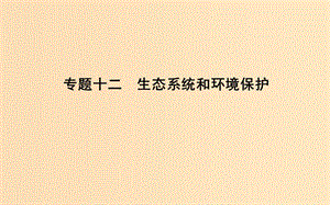 2019版高考生物二輪復(fù)習 第一部分 專題突破 專題十二 生態(tài)系統(tǒng)和環(huán)境保護課件.ppt