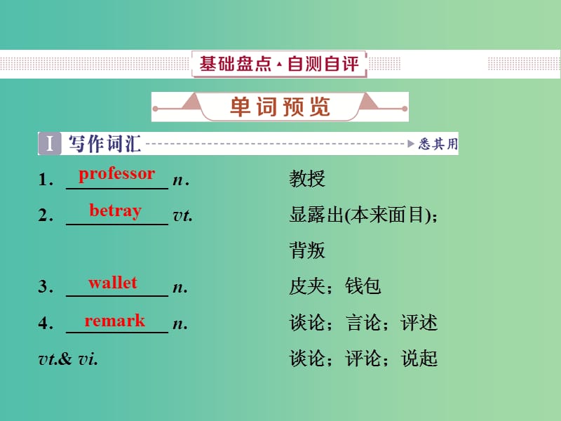 2019年高考英语一轮复习 Unit 4 Pygmalion课件 新人教版选修8.ppt_第2页