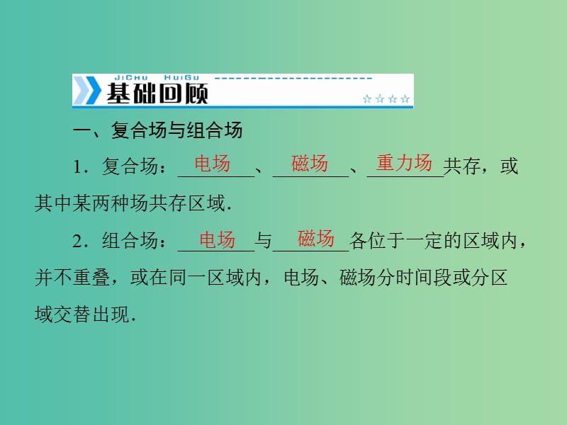 2019版高考物理大一轮复习专题八磁场第3讲带电粒子在复合场中的运动课件.ppt_第2页