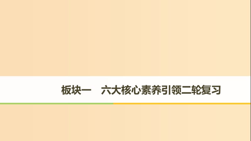 2019版高考数学大二轮复习 板块一 六大核心素养课件 文.ppt_第1页