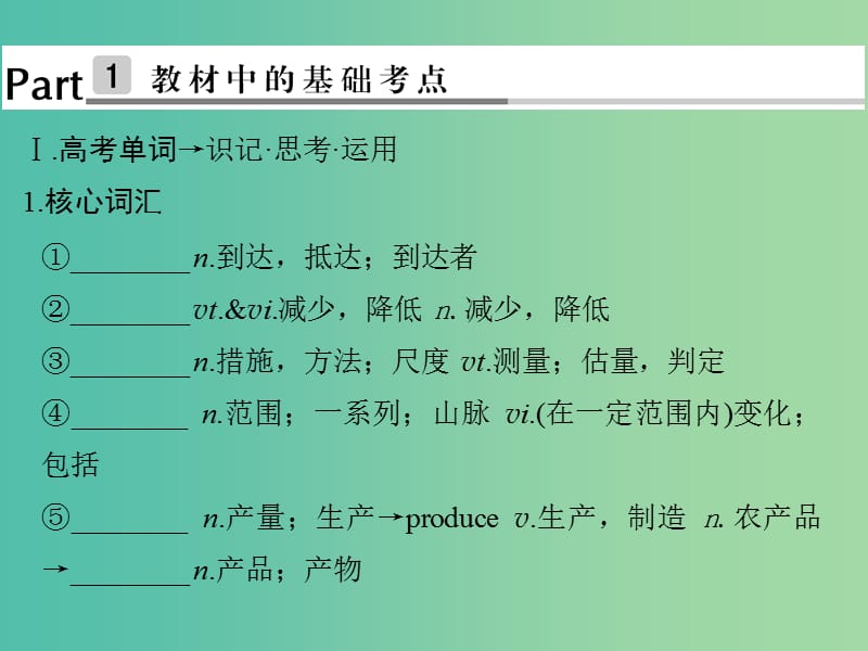 高考英语大一轮复习第一部分模块五Unit2Theenvironment课件牛津译林版.ppt_第2页