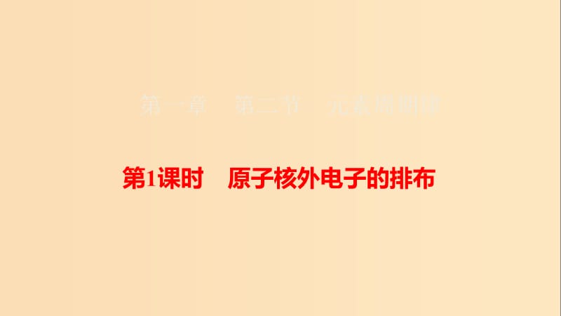 2018-2019学年高中化学 第一章 物质结构元素周期律 1.2.1 原子核外电子的排布课件 新人教版必修2.ppt_第1页