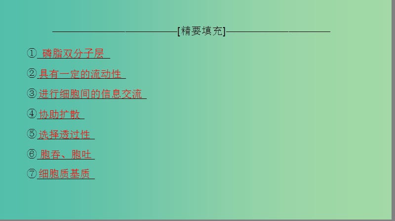 高考生物一轮复习第2单元细胞的基本结构与物质的输入和输出单元网络构建课件.ppt_第3页