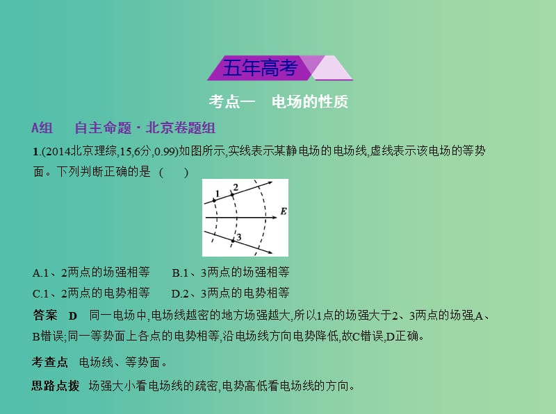 北京市2019版高考物理 专题九 静电场课件.ppt_第2页