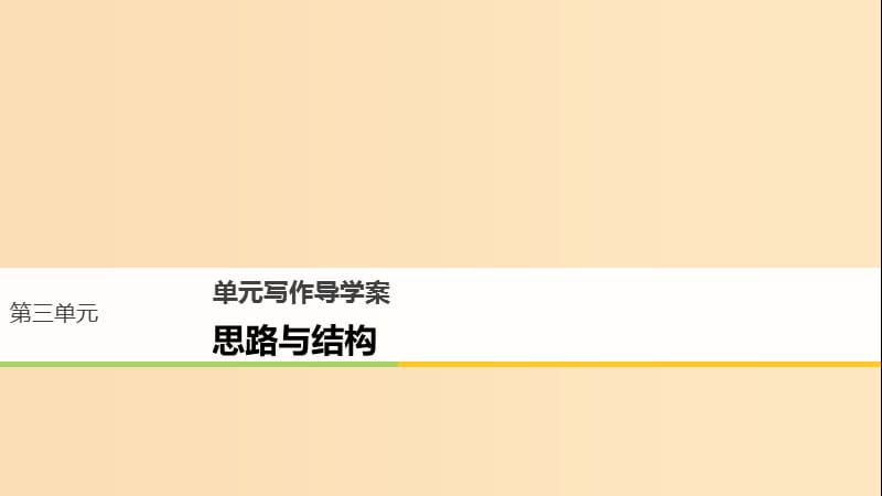 2018版高中語(yǔ)文 第三單元 成長(zhǎng)如蛻 單元寫(xiě)作 思路與結(jié)構(gòu)課件 語(yǔ)文版必修1.ppt_第1頁(yè)