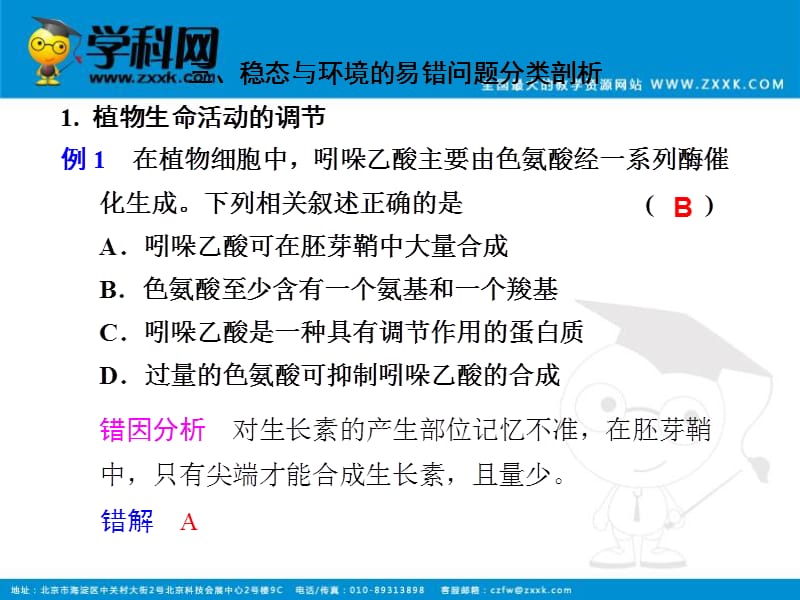 《金牌学案》高考二轮题型专项训练第二部分专题三稳态与环境.ppt_第1页