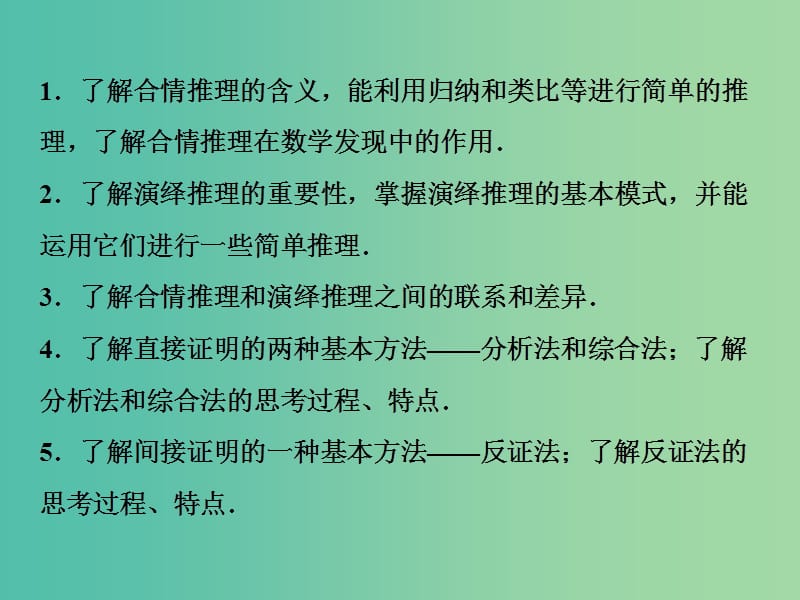 2019届高考数学一轮复习 第六章 不等式 第四节 推理与证明课件.ppt_第3页