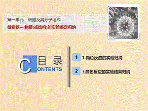 2019版高考生物一輪復習 第一單元 細胞及其分子組成 微專題一 物質（或結構）的實驗鑒定歸納課件 新人教版.ppt