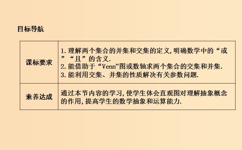 2018-2019学年高中数学第一章集合与函数概念1.1.3集合的基本运算第一课时并集交集课件新人教A版必修1 .ppt_第2页