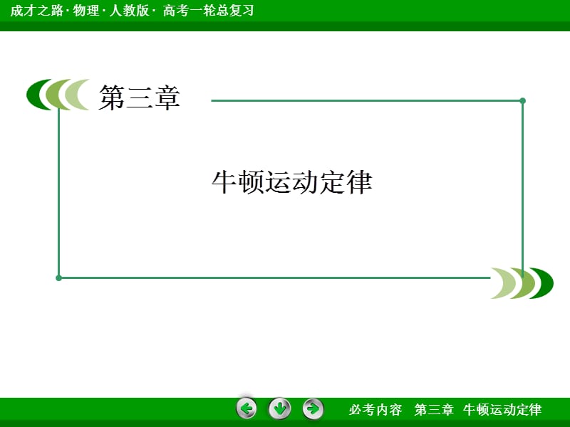 《走向高考》2013高考物理总复习3-1牛顿第一定律牛顿第三定律46张.ppt_第3页