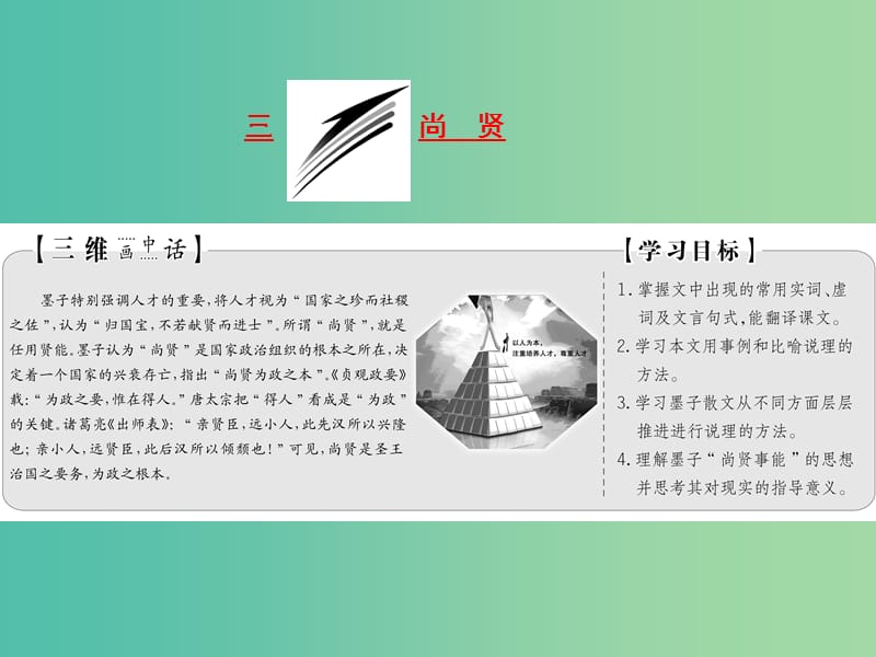 2019版高中语文 第六单元 第三节 尚贤课件 新人教版选修《先秦诸子选读》.ppt_第1页