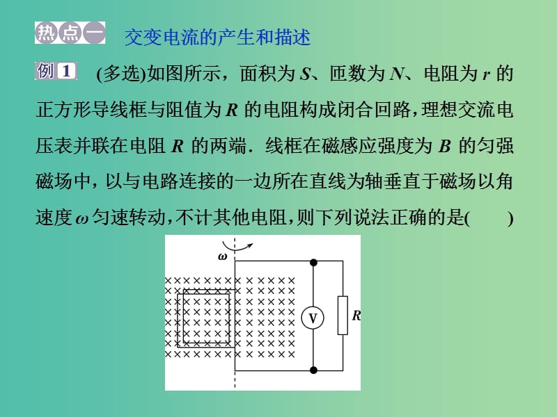 2019届高考物理一轮复习第十一章交变电流传感器章末热点集训课件新人教版.ppt_第2页