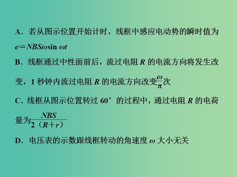 2019届高考物理一轮复习第十一章交变电流传感器章末热点集训课件新人教版.ppt_第3页