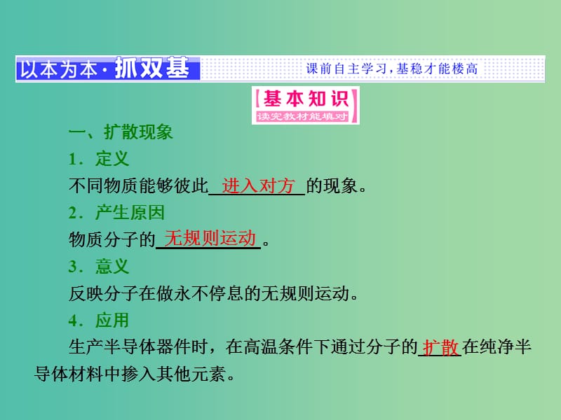 山东省专用2018-2019学年高中物理第七章分子动理论第2节分子的热运动课件新人教版选修3 .ppt_第2页