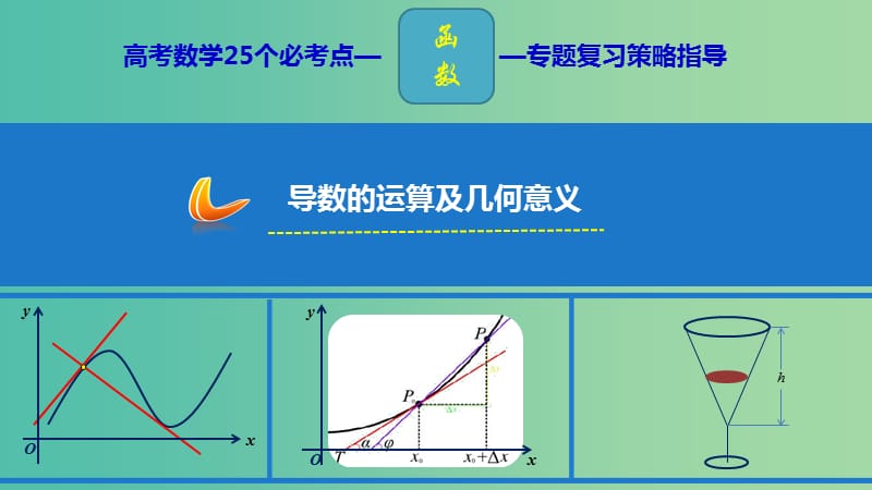 2019年高考数学 25个必考点 专题04 导数的运算及几何意义课件.ppt_第1页