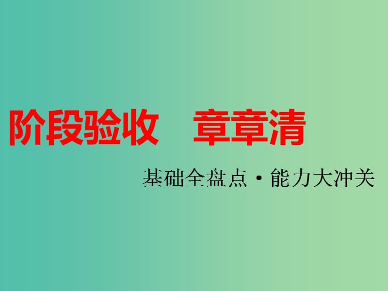 安徽省芜湖市高考化学一轮复习 第3章 自然界中的元素阶段验收章章清课件.ppt_第1页