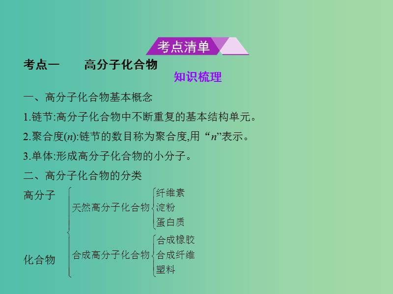 B版浙江鸭专用2019版高考化学总复习第四部分专题十七高分子化合物与有机合成课件.ppt_第2页