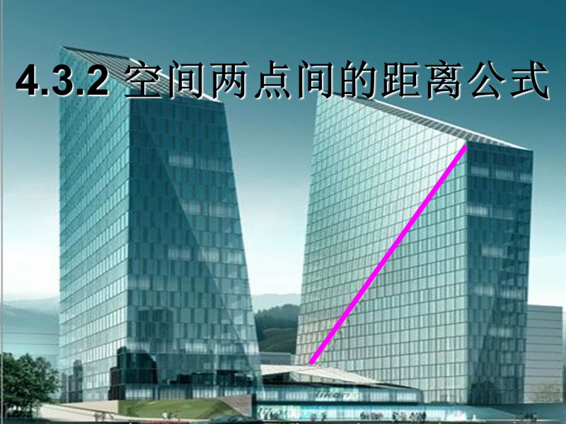 甘肅省武威市高中數(shù)學 第四章 圓與方程 4.3.2 空間兩點間距離公式課件 新人教A版必修2.ppt_第1頁