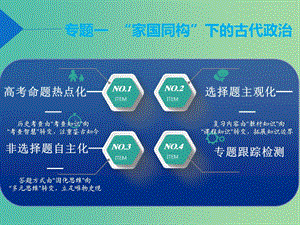 2019屆高考?xì)v史二輪復(fù)習(xí) 板塊一 中國古代史 專題一“家國同構(gòu)”下的古代政治課件.ppt