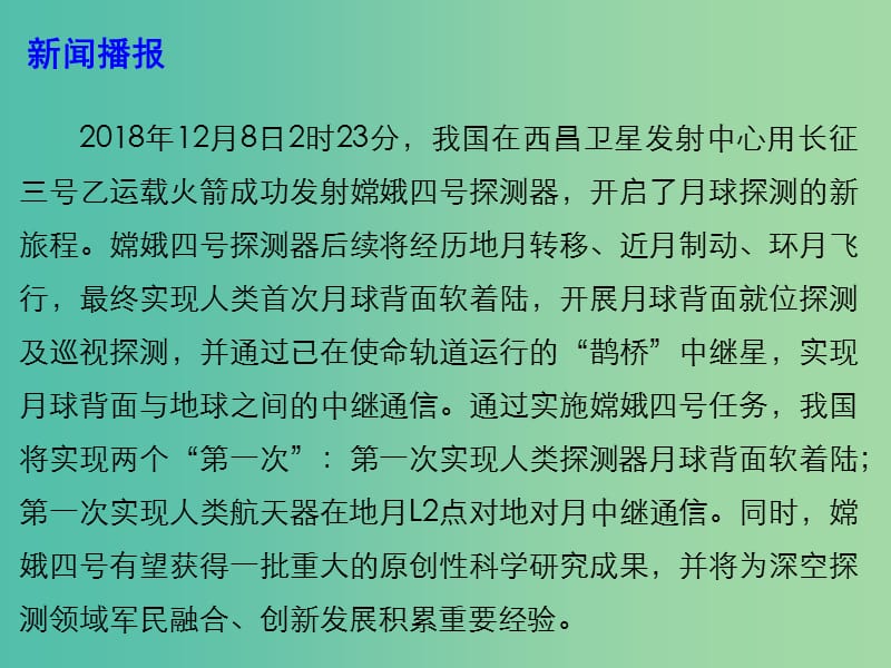 2019高考政治 时政热点 嫦娥四号成功发射 中国探月开启新征程课件.ppt_第3页