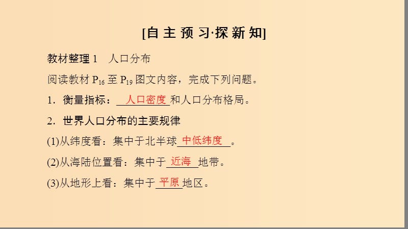 2018秋高中地理第1单元人口与地理环境第3节人口分布与人口合理容量课件鲁教版必修2 .ppt_第3页