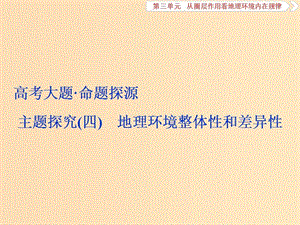 2019版高考地理一輪復習 第3章 從圈層作用看地理環(huán)境內(nèi)在規(guī)律 高考大題 命題探源 主題探究（四）課件 魯教版.ppt