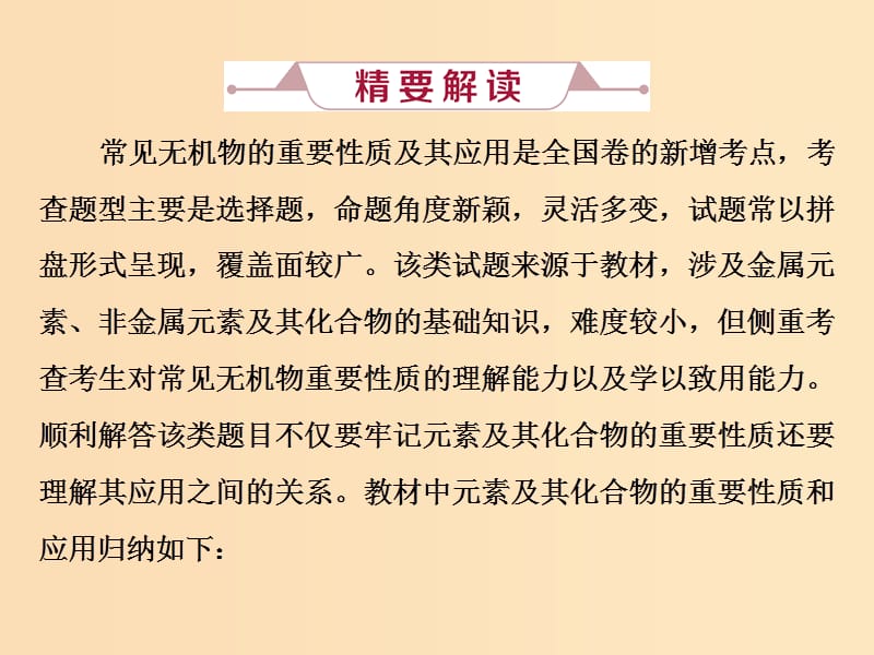 2019版高考化学总复习 第4章 非金属及其重要化合物 微专题强化突破7 常见无机物的重要性质与主要应用之间的关系课件 新人教版.ppt_第2页