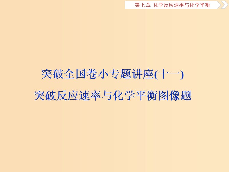 2019版高考化学一轮复习第七章化学反应速率与化学平衡突破全国卷小专题讲座(十一)课件.ppt_第1页