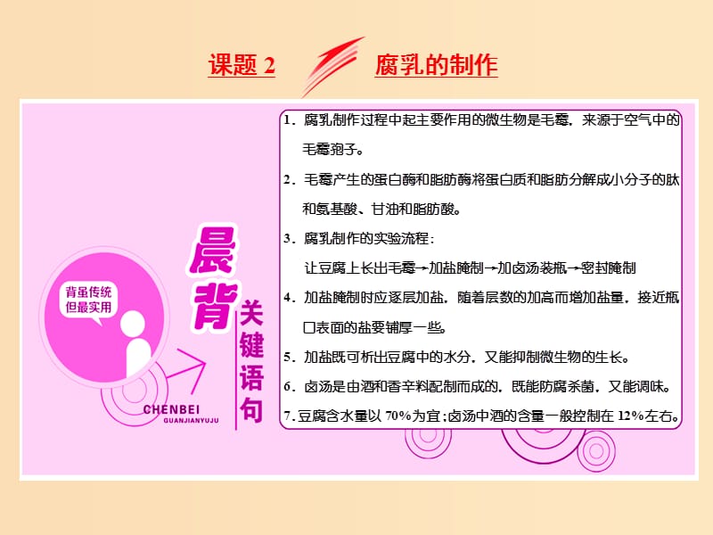 2018-2019學(xué)年高中生物 專題1 課題2 腐乳的制作課件 新人教版選修1 .ppt_第1頁(yè)