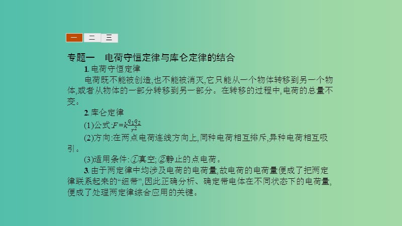 2019高中物理 第一章 电荷的相互作用本章整合1课件 沪科选修3-1.ppt_第3页