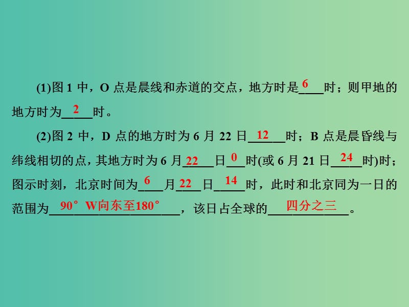 2019高考地理大二轮复习 第一部分 专题一 第2讲 地球运动课件.ppt_第3页