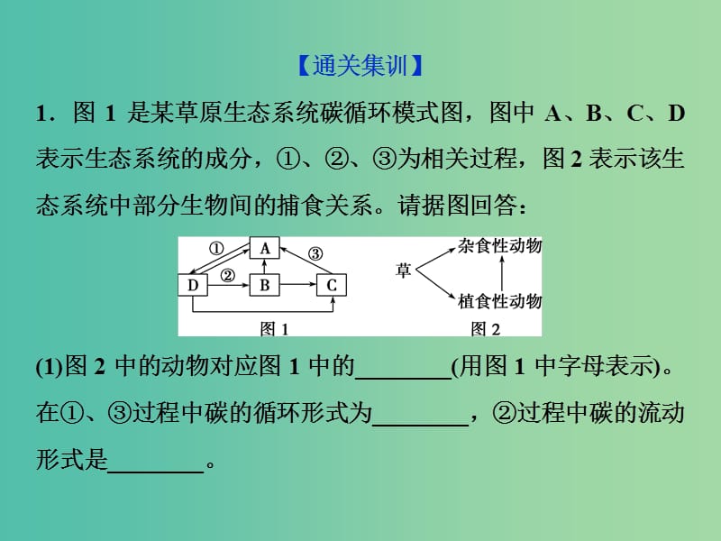 2019届高考生物一轮复习 第九单元 生物与环境 高考非选择题突破瓶颈冲刺集训系列4课件.ppt_第2页