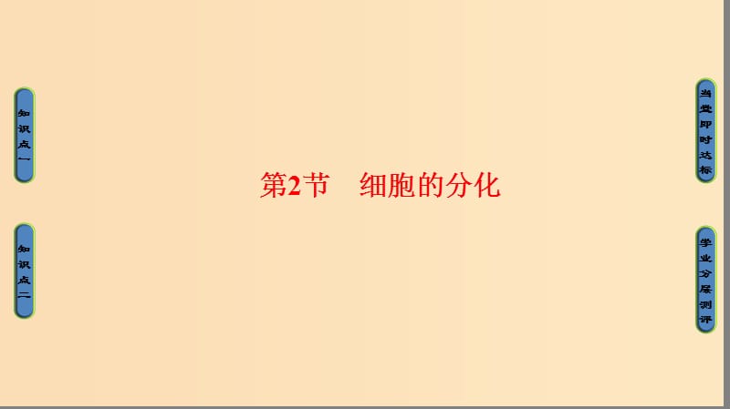 2018版高中生物 第六章 细胞的生命历程 第2节 细胞的分化课件 新人教版必修1.ppt_第1页