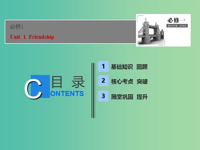 2019届高考英语一轮优化探究（话题部分）话题2 必修1 Unit 1 Friendship课件 新人教版.ppt_第1页