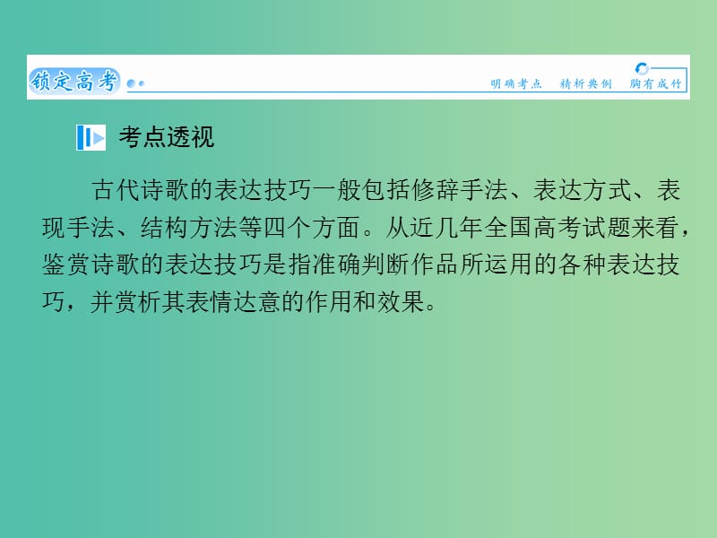 高考语文 鉴赏古代诗歌的表达技巧课件.ppt_第2页