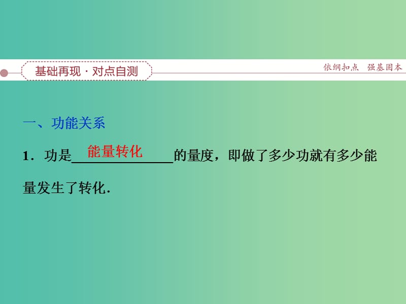 高考物理大一轮复习 第五章 第四节 功能关系 能量守恒课件.ppt_第2页