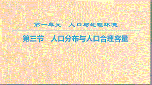 2018秋高中地理 第1單元 人口與地理環(huán)境 第3節(jié) 人口分布與人口合理容量課件 魯教版必修2.ppt