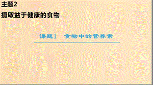 2018-2019學(xué)年高中化學(xué) 主題2 攝取益于健康的食物 課題1 食物中的營(yíng)養(yǎng)素課件 魯科版選修1 .ppt