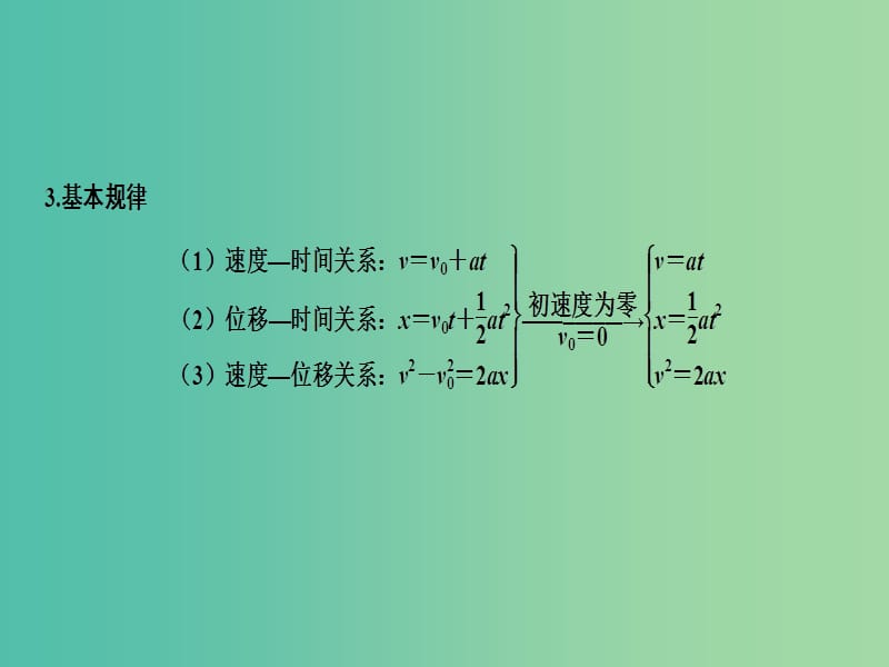 2019版高考物理总复习 第一章 运动的描述 匀变速直线运动的研究 基础课2 匀变速直线运动的规律课件.ppt_第3页