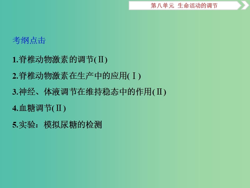 2019届高考生物一轮复习 第八单元 生命活动的调节 第27讲 通过激素的调节 神经调节与体液调节的关系课件.ppt_第2页