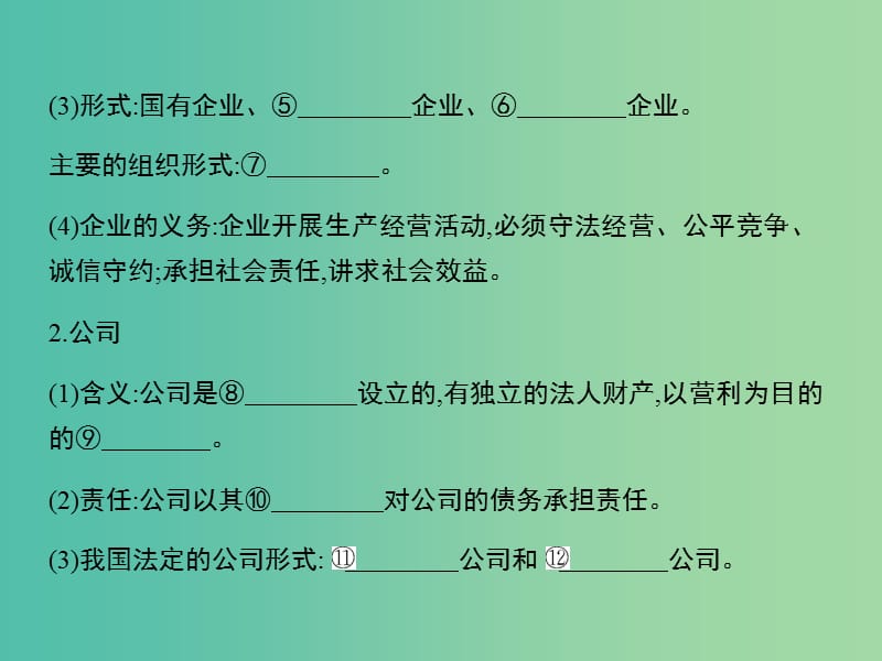 高考政治第一轮复习 第二单元 第五课 企业与劳动者课件 新人教版必修1.ppt_第3页