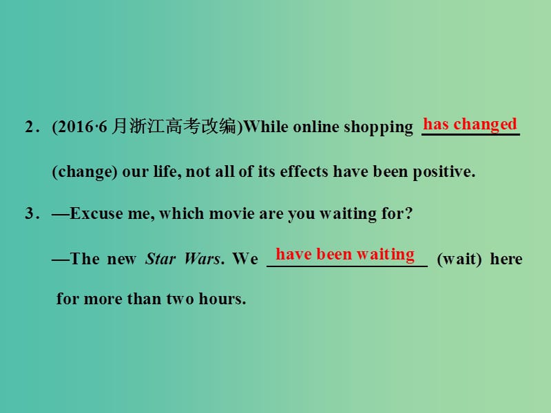 2019版高考英语一轮复习 语法专项 专题四 动词的时态和语态（一）课件 北师大版.ppt_第3页