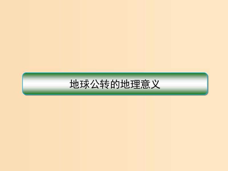 2018秋季高中地理 第一章 行星地球 地球公转的地理意义课件 新人教版必修1.ppt_第1页